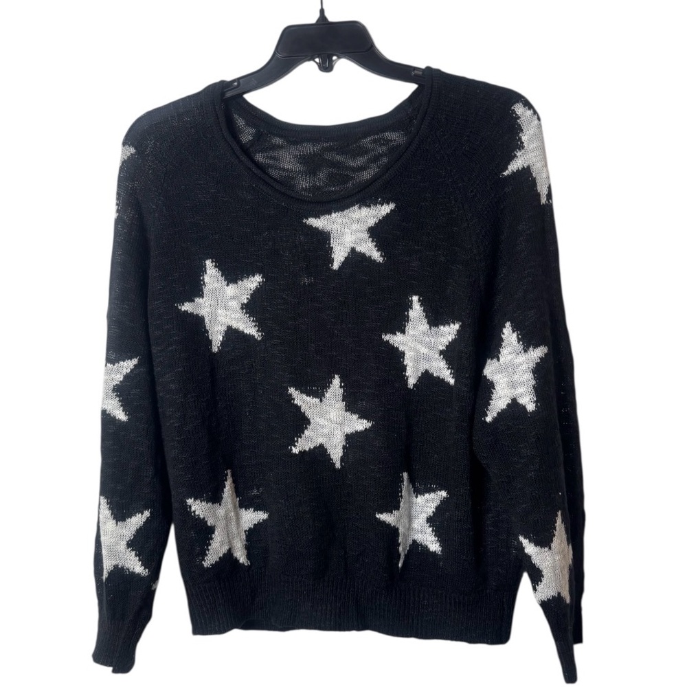 Black Star Pattern Sweater